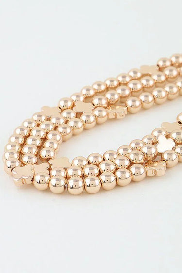 Gold Beaded Choker Necklace - Luxe Clove - women's statement jewelry