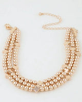 Gold Beaded Choker Necklace - Luxe Clove for women - fashion jewelry by Palazzo Couture
