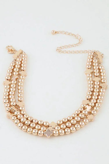 Gold Beaded Choker Necklace - Luxe Clove for women - fashion jewelry by Palazzo Couture