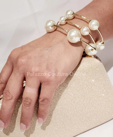 Gold Cuff Bracelet – Pear Orbital Flow Cuff (Gold) - stylish accessory for every outfit