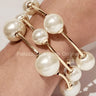 Gold Cuff Bracelet – Pear Orbital Flow Cuff (Gold) for women - fashion jewelry by Palazzo Couture