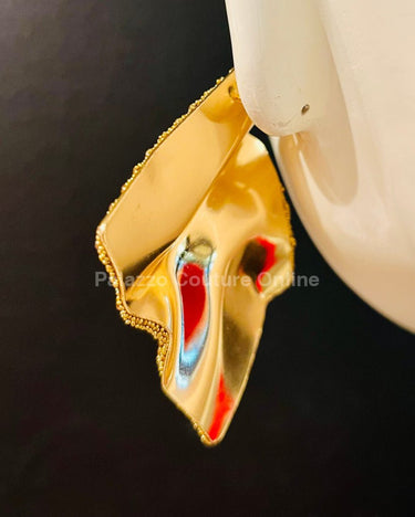 Lightweight rhinestone statement earrings in gold