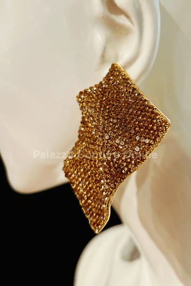 Shimmer wave earrings with scarf-inspired texture