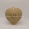 Gold Heart Clutch – Rhinestone Sparkle Evening Bag for women - bag by Palazzo Couture