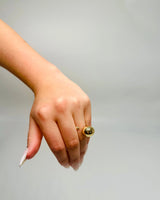 Gold Open Ring – Cosmic Sphere Design - women's statement jewelry