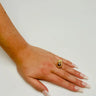 Gold Open Ring – Cosmic Sphere Design for women - fashion jewelry by Palazzo Couture