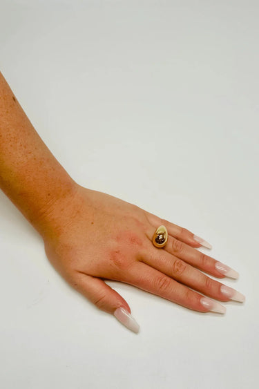 Gold Open Ring – Cosmic Sphere Design for women - fashion jewelry by Palazzo Couture