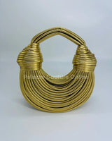 Gold Serpentine Rope Hobo HandBag - Palazzo Couture Online