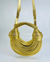 Gold Serpentine Rope Hobo HandBag - Palazzo Couture Online