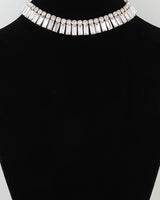 Gold Square Cut Rhinestone Statement Necklace Set - women's statement jewelry