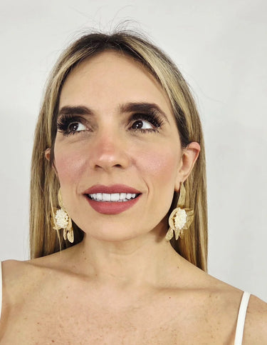 Golden Bloom Statement Earrings - women's statement jewelry