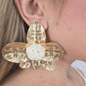 Golden Bloom Statement Earrings for women - fashion jewelry by Palazzo Couture