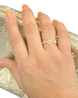 Golden Gold Chain Link Ring - Palazzo Couture Online