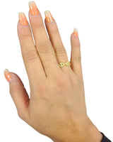 Golden Gold Chain Link Ring - elegant piece by Palazzo Couture