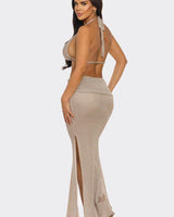 Golden Hour Luxe Skirt Set - Lt Gold - Palazzo Couture Online