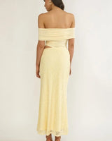 Women's Butter maxi dress off-shoulder style back view