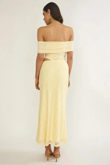 Women's Butter maxi dress off-shoulder style back view
