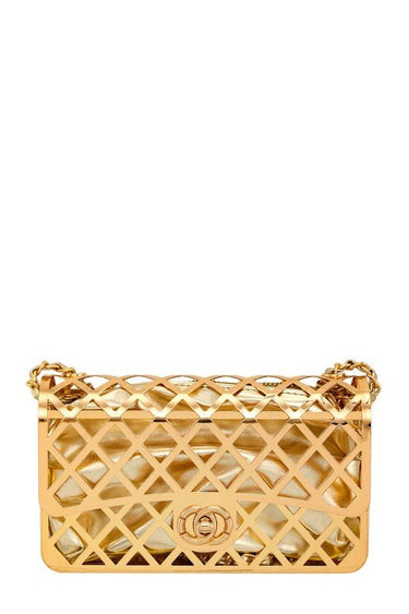 Golden Lattice Chain Crossbody Bag - Palazzo Couture Online