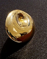 Golden Mirage Gold Statement Ring with Sculptural Finish - trendy women's jewelry