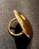 Golden Mirage Gold Statement Ring with Sculptural Finish - stylish accessory for every outfit