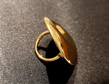 Golden Mirage Gold Statement Ring with Sculptural Finish - stylish accessory for every outfit