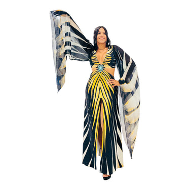 Golden Mirage Maxi Dress - Palazzo Couture Online