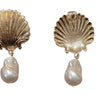 Golden Oyster Drop Earring - Palazzo Couture Online