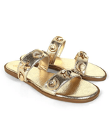 Golden SeaShell Bickley Sandals (Gold) - Palazzo Couture Online
