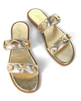 Golden SeaShell Bickley Sandals (Gold) - Palazzo Couture Online