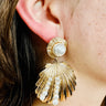 Golden Seashell Glamour Earrings (Gold) for women - fashion jewelry by Palazzo Couture