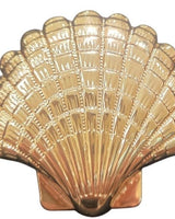 Gold shoreline shell brooch – ocean‑inspired statement pin for women