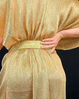 Golden Wave Belt Gold - stylish belt for dresses and outfits