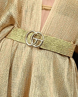 Golden Wave Belt Gold for women - fashion belt by Palazzo Couture