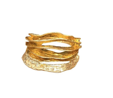 Golden Wave Cuff - Palazzo Couture Online