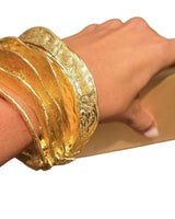 Golden Wave Cuff - Palazzo Couture Online