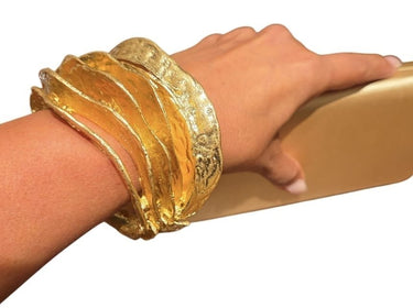 Golden Wave Cuff - Palazzo Couture Online