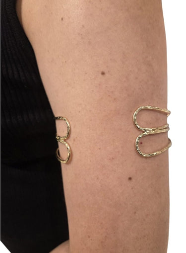 Golden Waves Open Cuff - Palazzo Couture Online