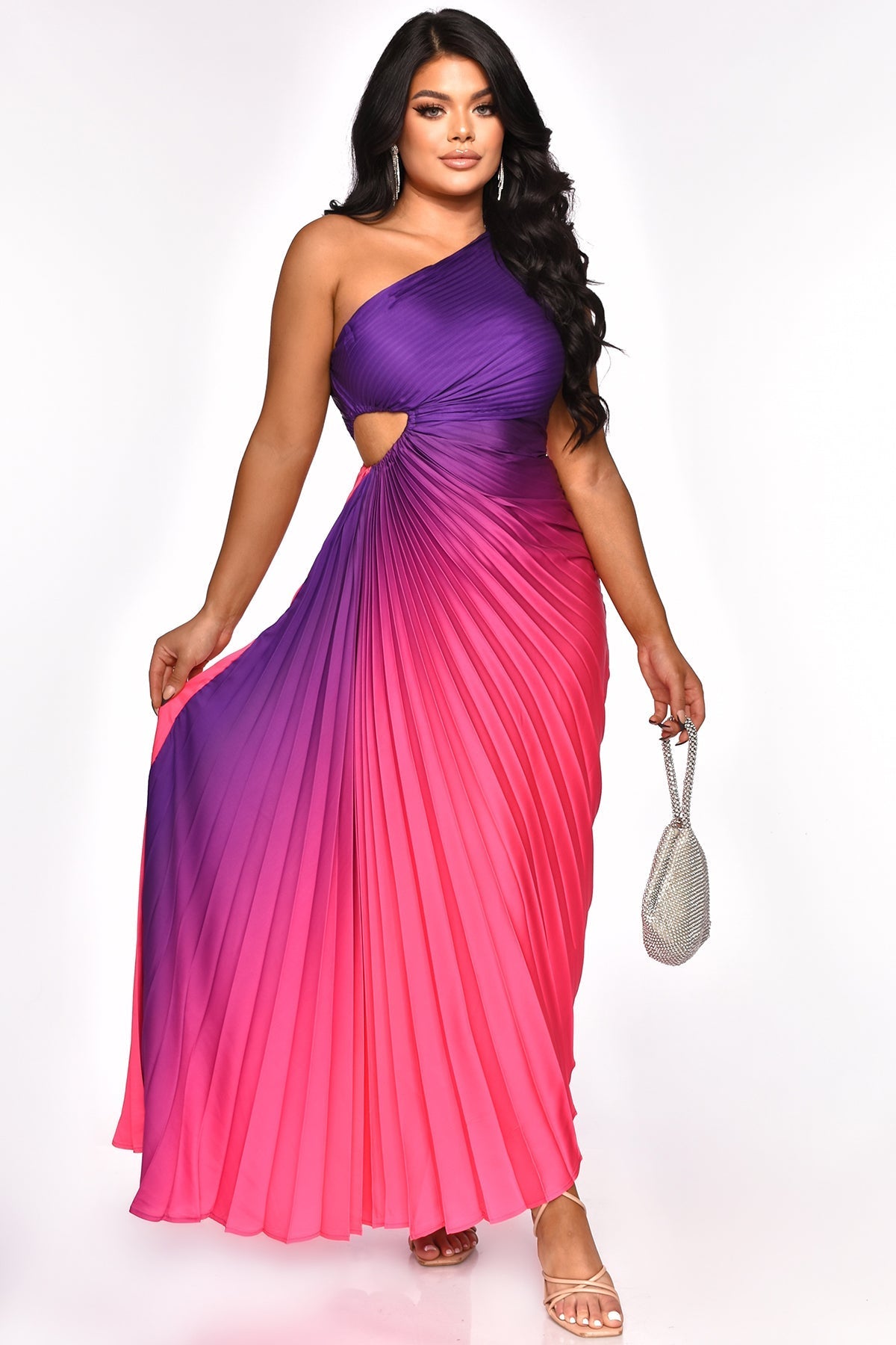 Elegant Moment Maxi Dress (Pink-Purple)