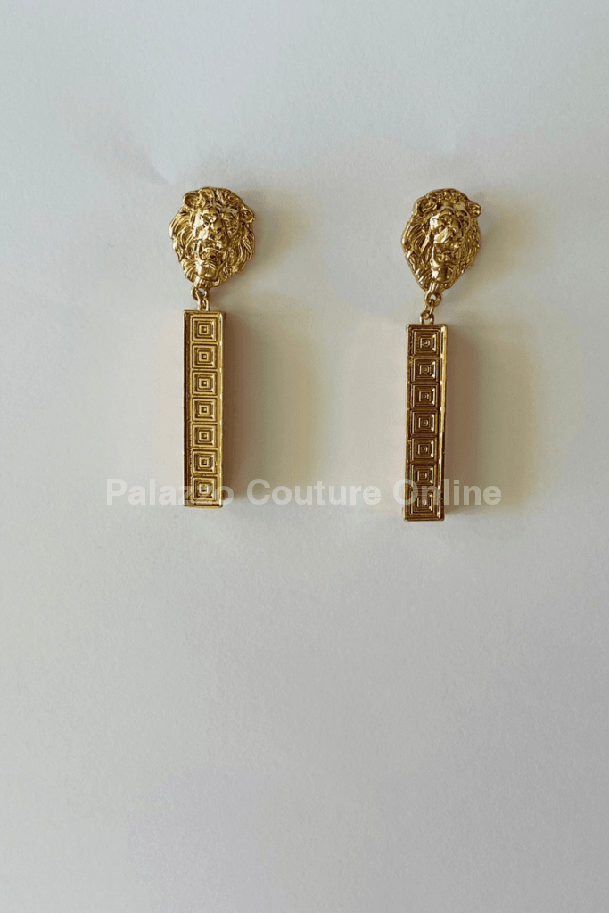 Greek Gold Lion Earring Earrings