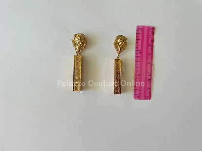 Greek Gold Lion Earring Earrings