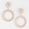 Greek Key Circle Dangle Earrings - Palazzo Couture Online