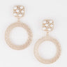 Greek Key Circle Dangle Earrings for women - fashion jewelry by Palazzo Couture