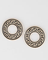 Greek Key Stud Earrings - Palazzo Couture Online