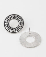 Greek Key Stud Earrings - Palazzo Couture Online