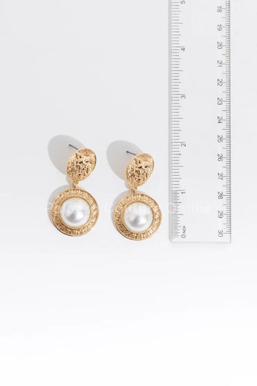 Greek Lion earrings Emblem Drop Earrings with Crystal Detail - trendy women's jewelry
