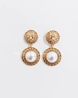 Greek Lion earrings Emblem Drop Earrings with Crystal Detail - stylish accessory for every outfit