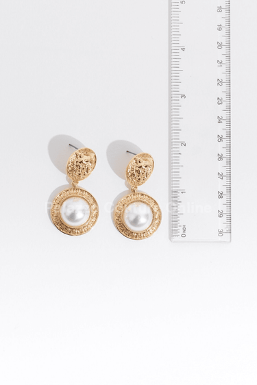 Greek Lion Emblem Earrings - Palazzo Couture Online