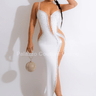 Half Past Midnight Maxi Dress White - Palazzo Couture Online