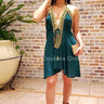 Halter Neck Premium Resort Mini Dress (Hunter Green) - Palazzo Couture Online