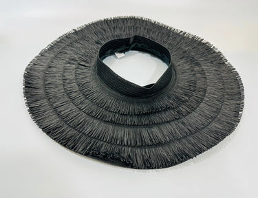Black Sun Hat with Fringe – Vacation Vibes Essential - view 4